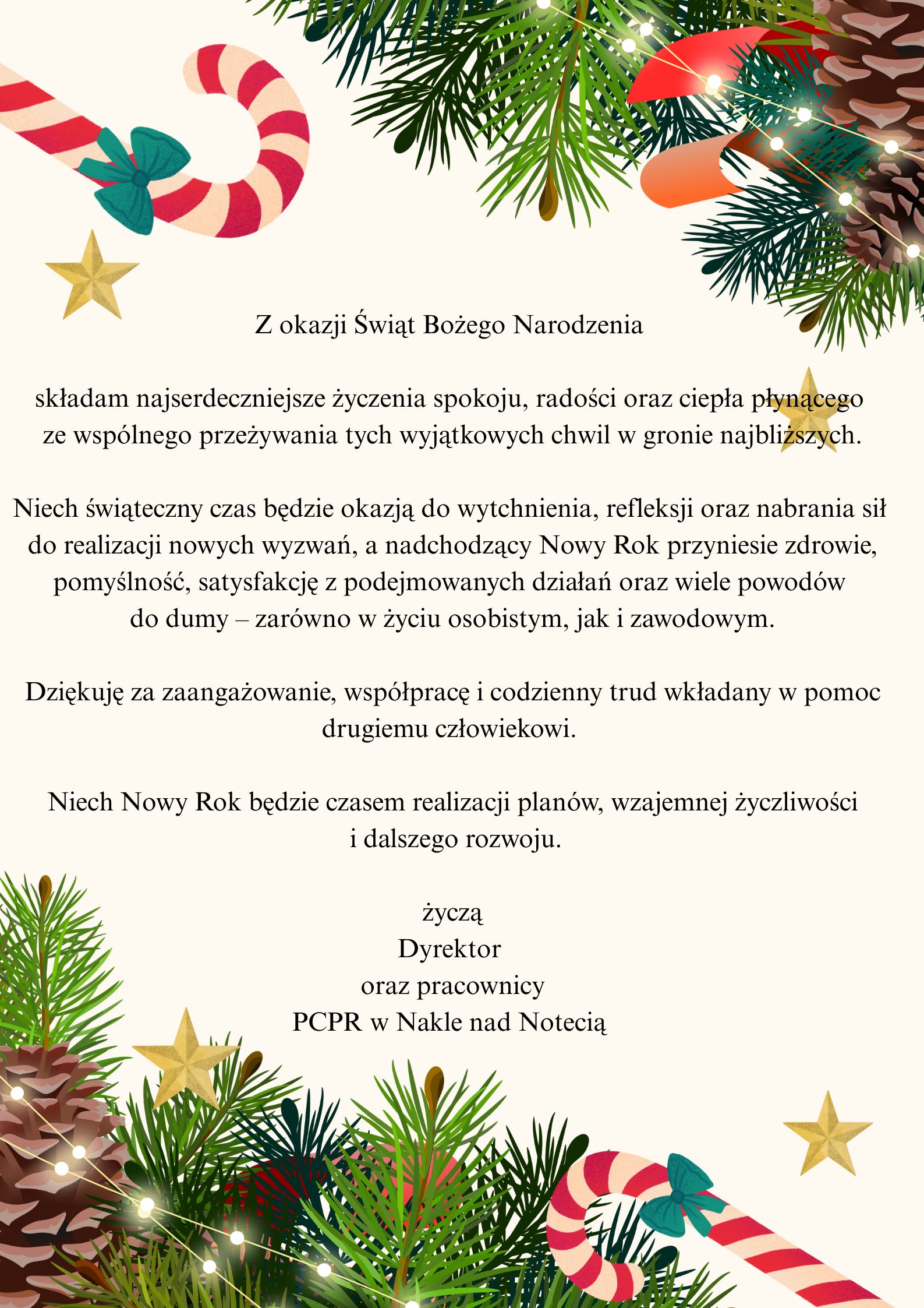 Życzenia z okazji Świąt Bożego Narodzenia